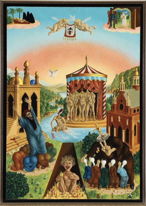 Artwork by Carsten Svennson, De Troende, Made of Oil on board