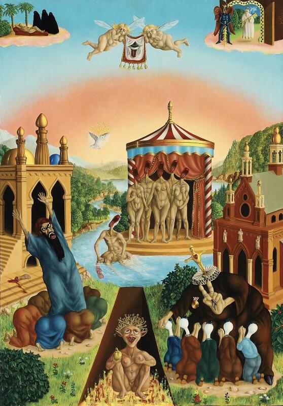 Artwork by Carsten Svennson, De Troende, Made of Oil on board