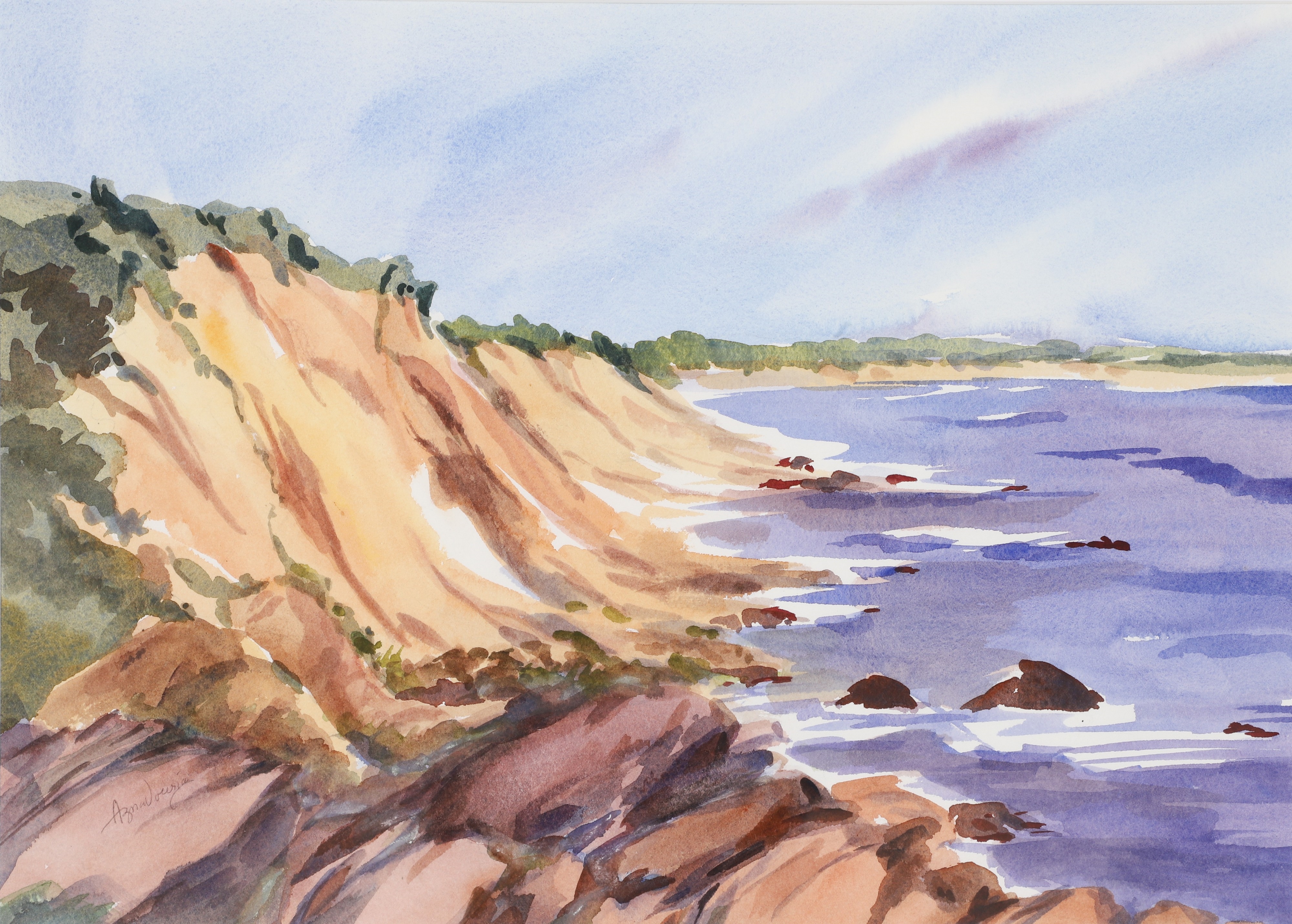 Artwork by Alice Aznavourian, Landscape, Made of watercolor on paper