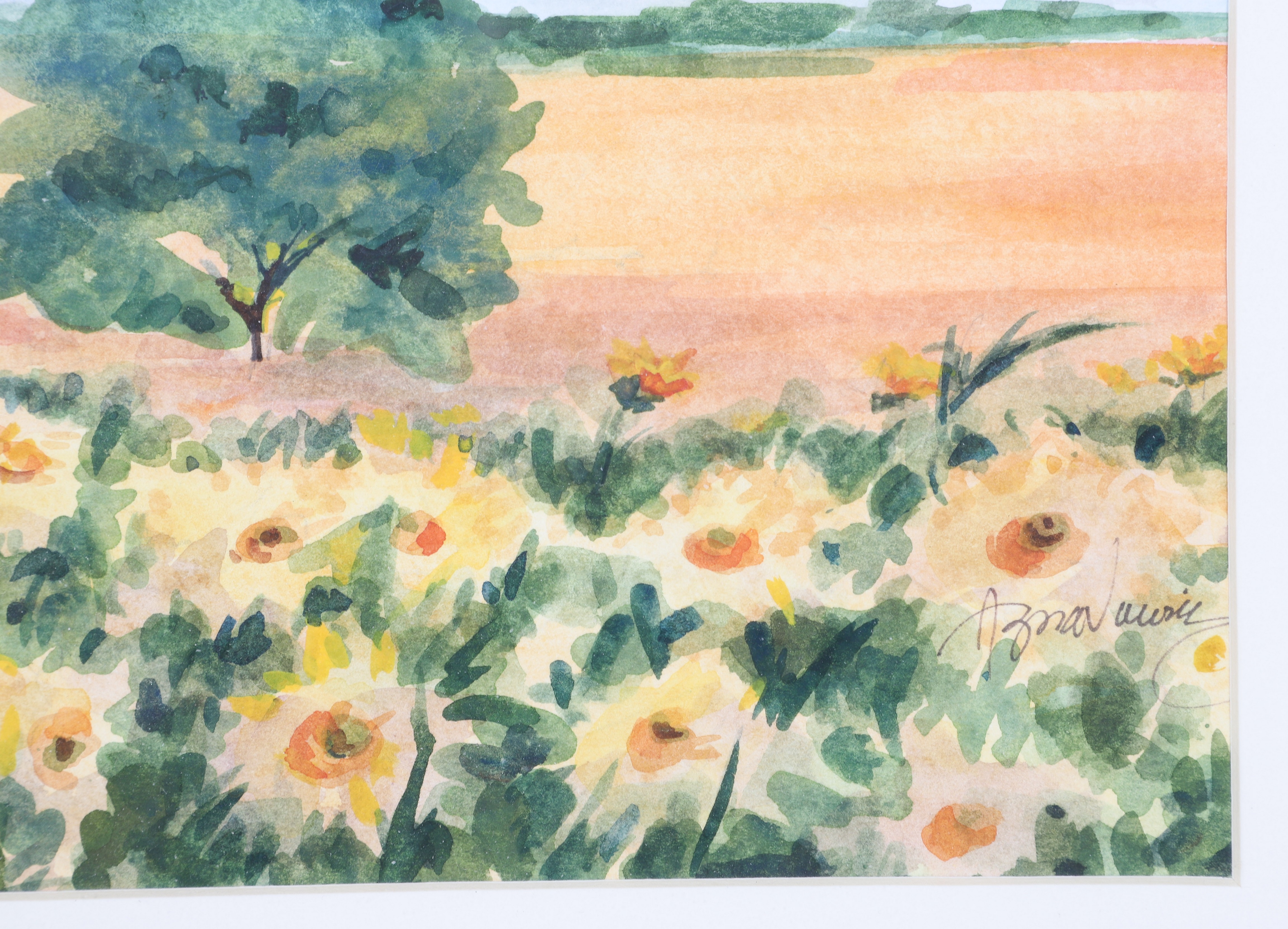 Artwork by Alice Aznavourian, Landscape, Made of watercolor on paper