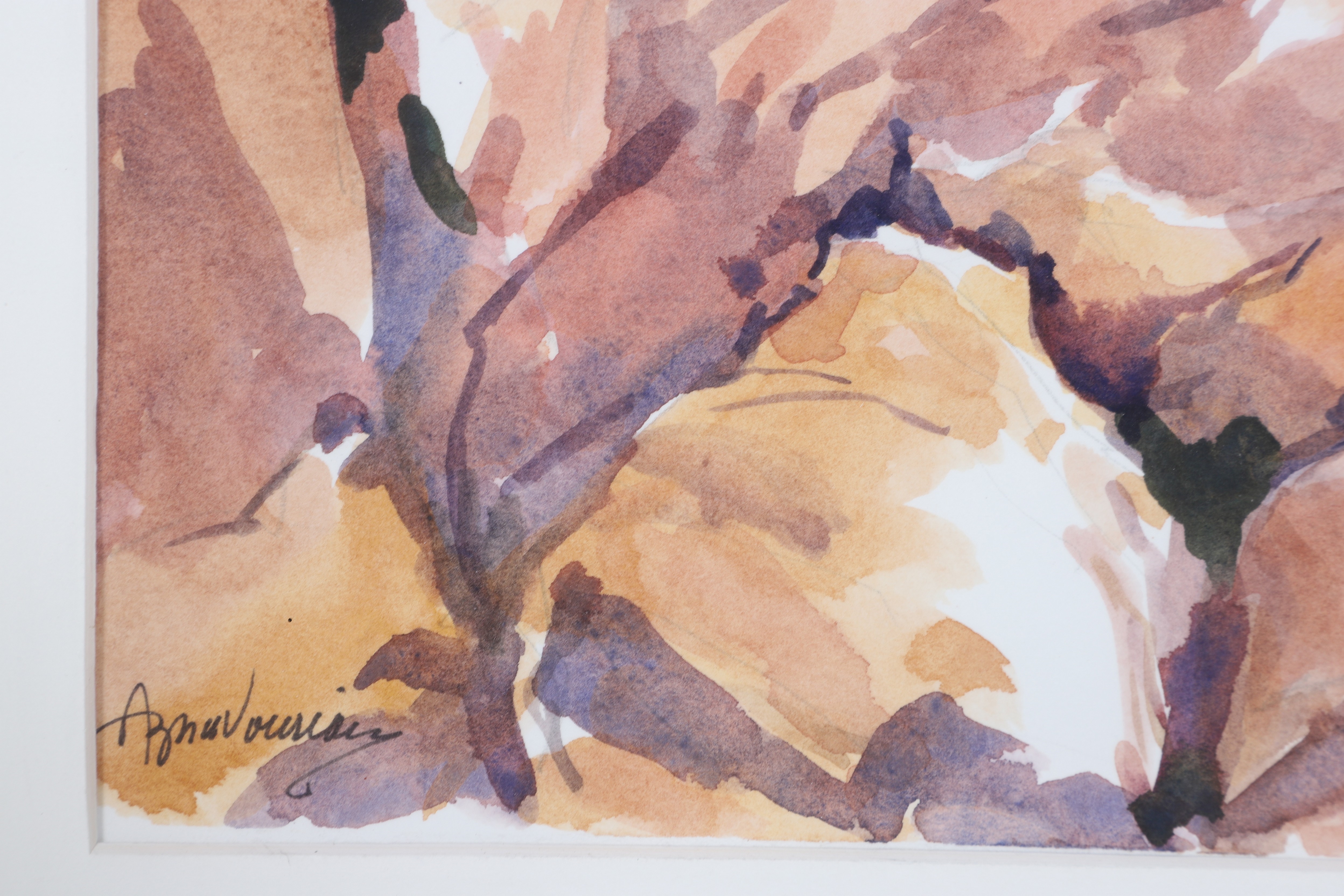 Artwork by Alice Aznavourian, Landscape, Made of watercolor on paper