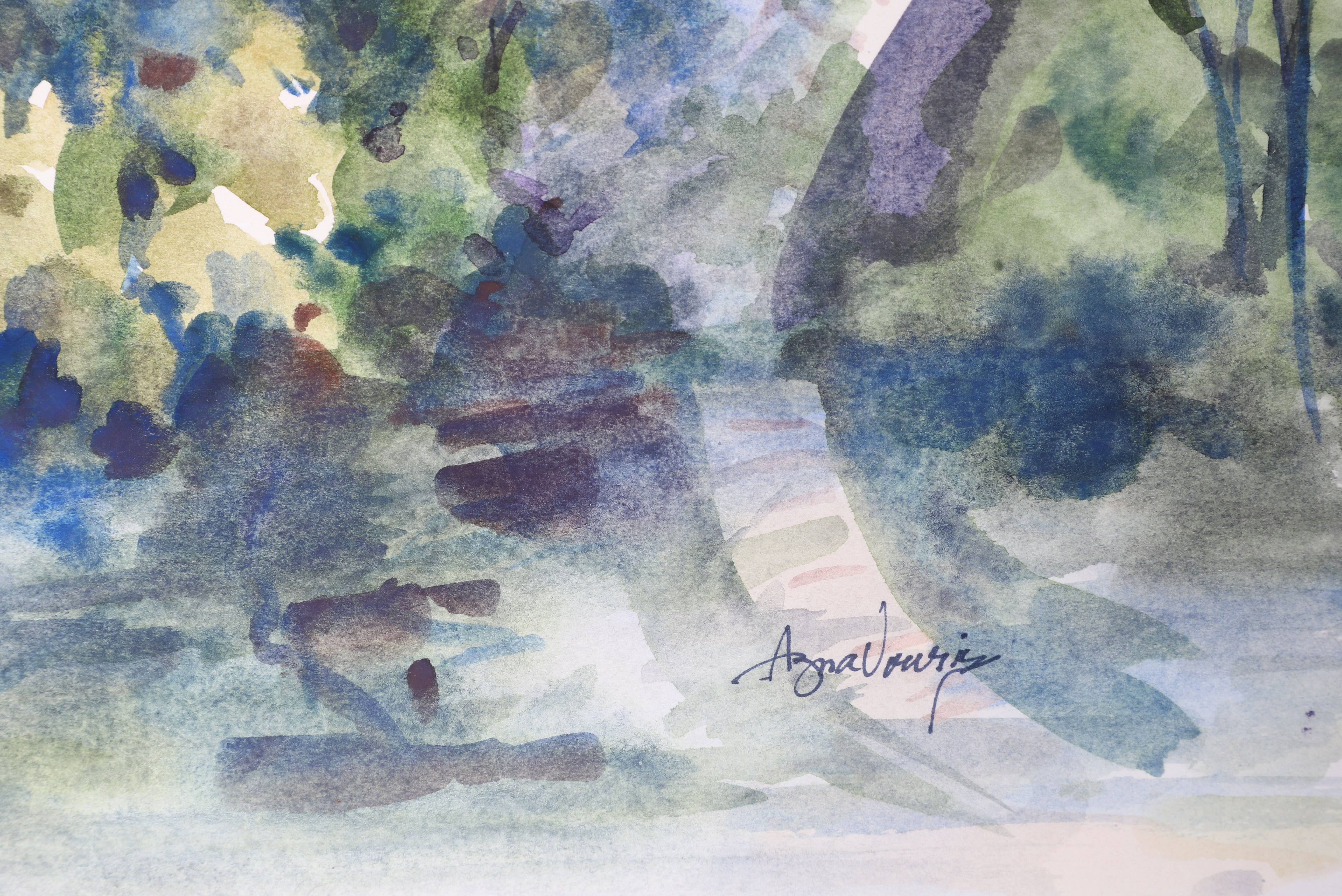 Artwork by Alice Aznavourian, Landscape, Made of watercolor on paper