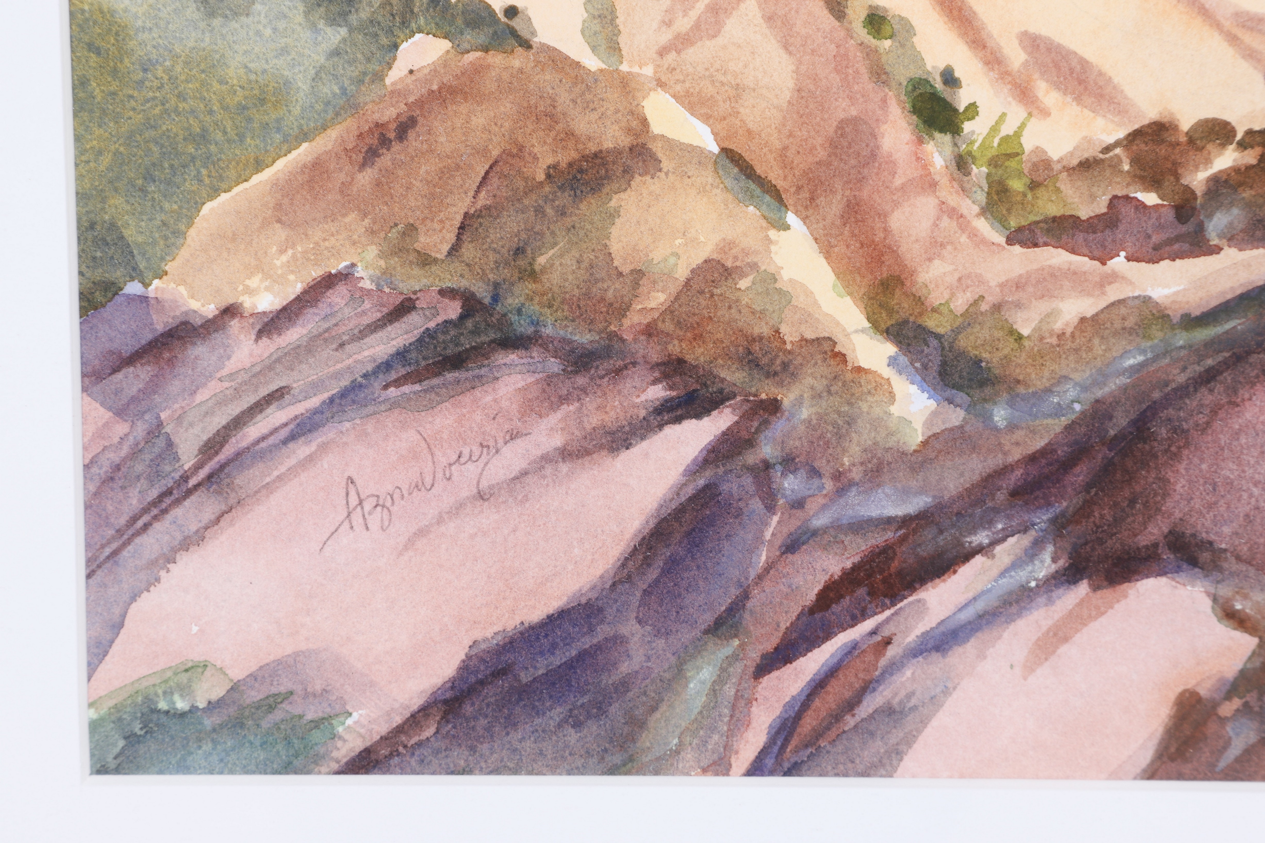 Artwork by Alice Aznavourian, Landscape, Made of watercolor on paper