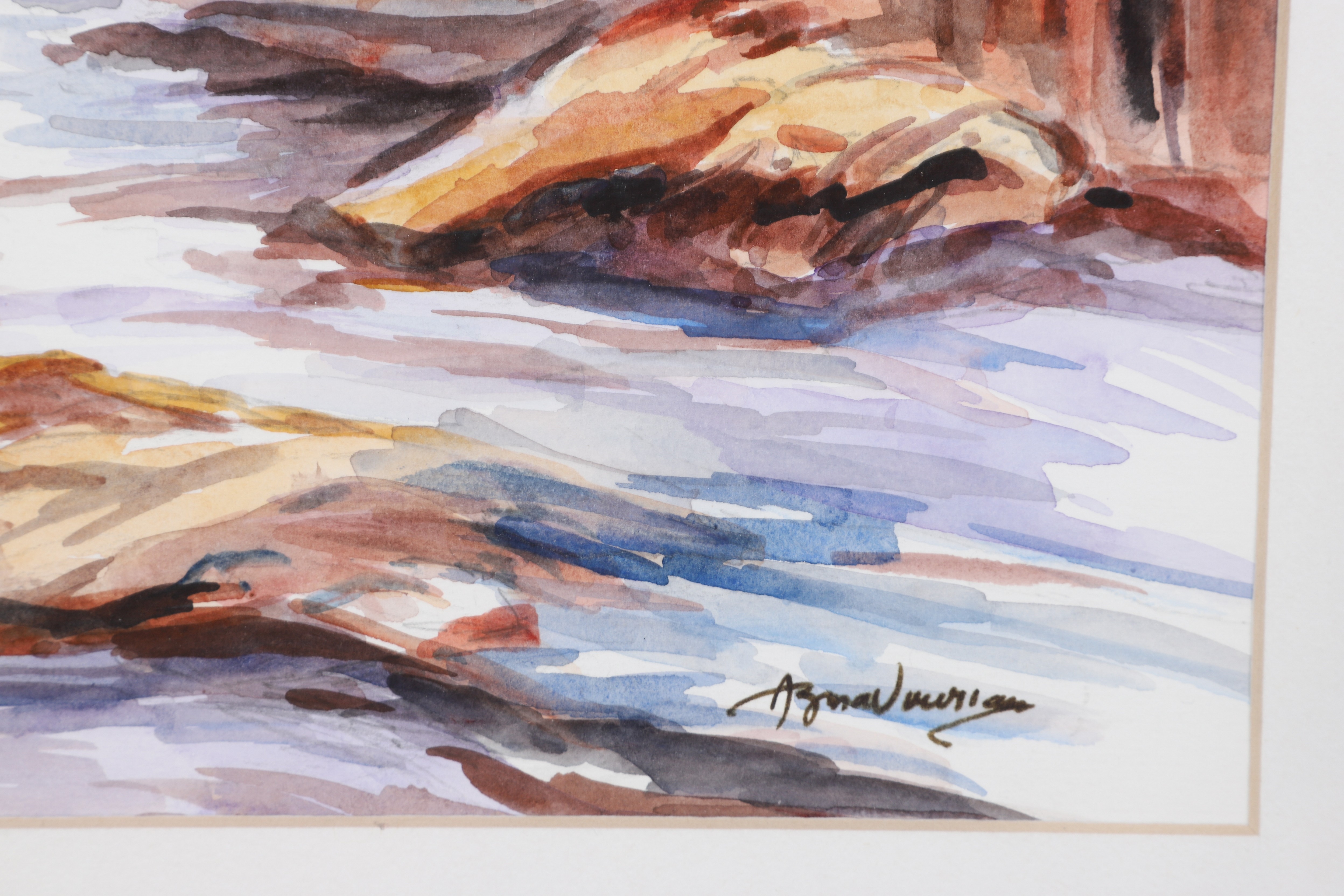 Artwork by Alice Aznavourian, Landscape, Made of watercolor on paper