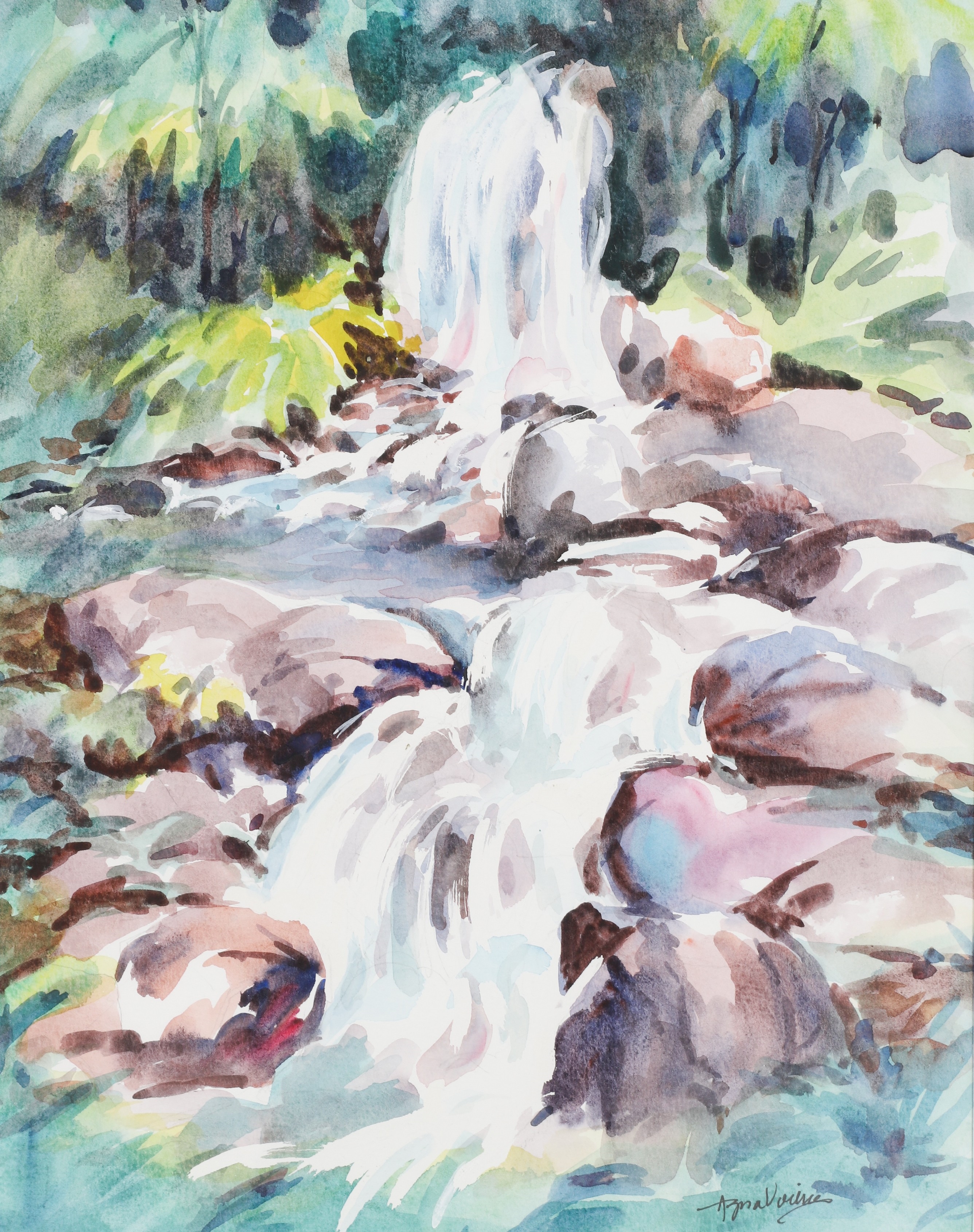 Artwork by Alice Aznavourian, Landscape, Made of watercolor on paper