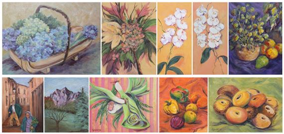 Still lifes, landscape & figural