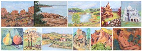 Landscapes & figural