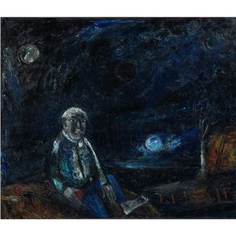 Rustende man met appel - Theo Van de Horst