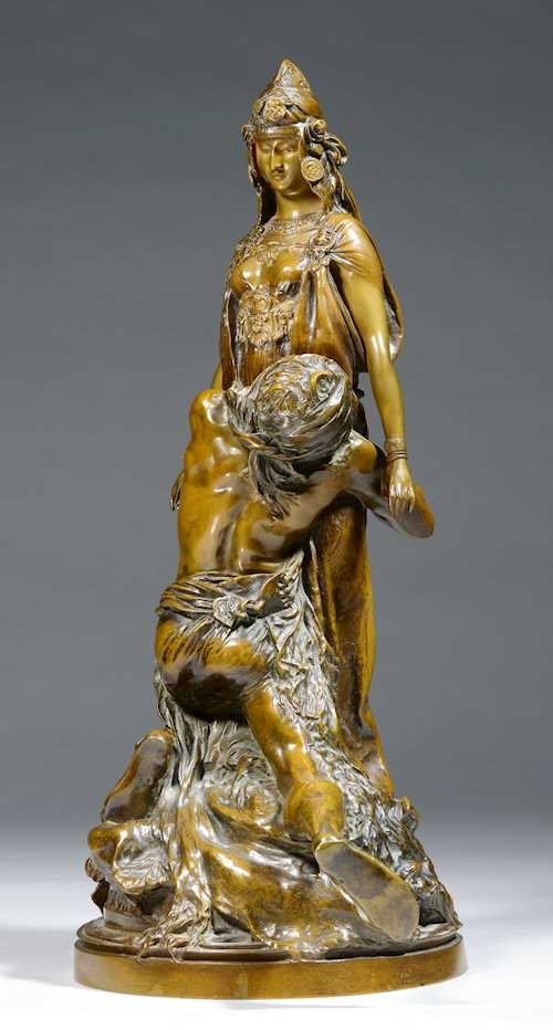 Théodore Riviere | Bronze figure Salammbô chez Matho | MutualArt