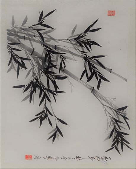 Qi Baishi | Bambus mit Blttern (1961) | MutualArt
