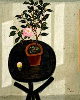 Pink Camellia in the Morning - Dong Shaw-Hwei