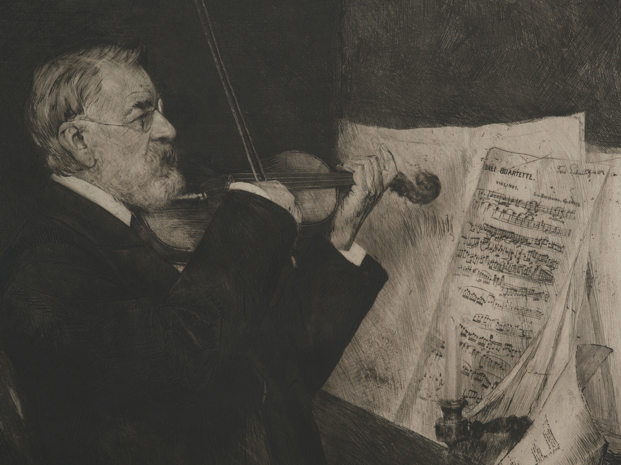 Ferdinand Schmutzer | Das Joachim-Quartett (1904) | MutualArt