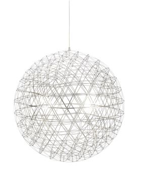 Stainless steel geodesic sphere with LED bulbs - Raimond Puts