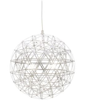 Stainless steel geodesic sphere with LED bulbs - Raimond Puts