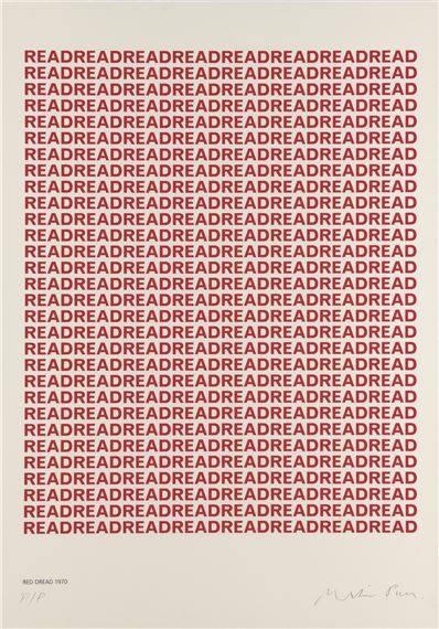 Mike Parr | Red Dread (1970) | MutualArt