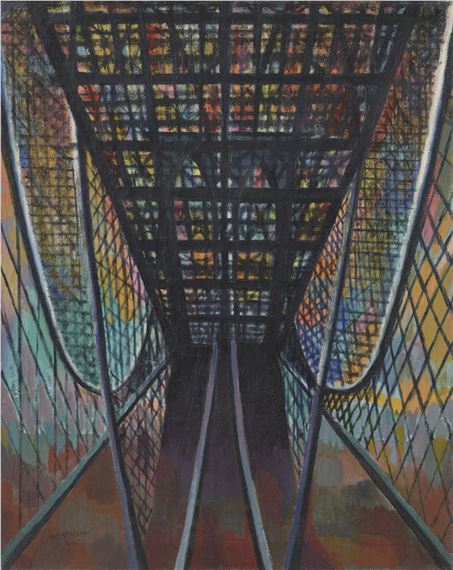 August Mosca | Under the Brooklyn Bridge (1945) | MutualArt