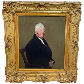 PORTRAIT OF ENGLISH GENTLEMAN JOHN WHISTLER OIL PAINTING - John Whistler