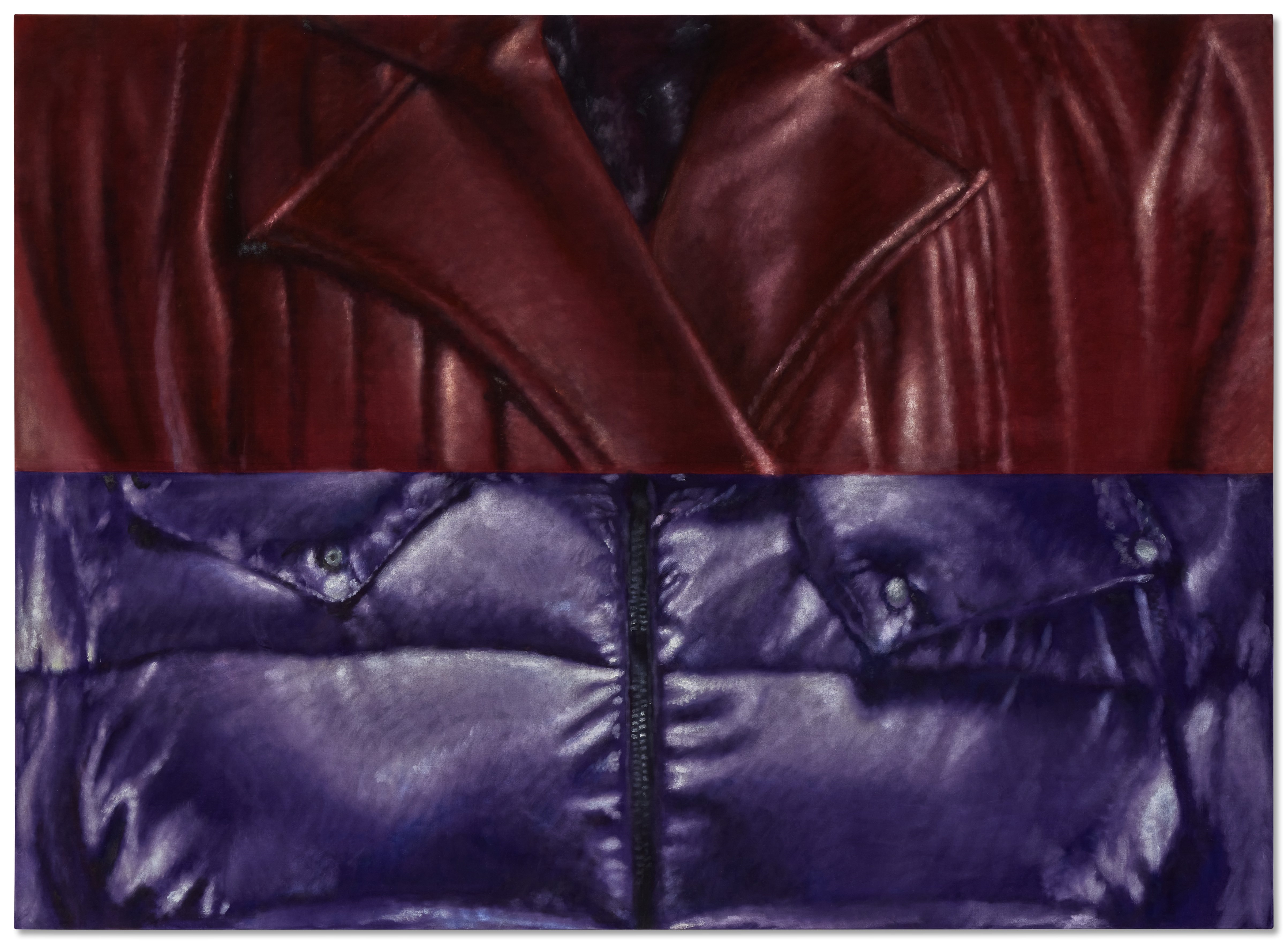 Artwork by Issy Wood, Untitled (are you gonna be warm enough), Made of oil on velvet