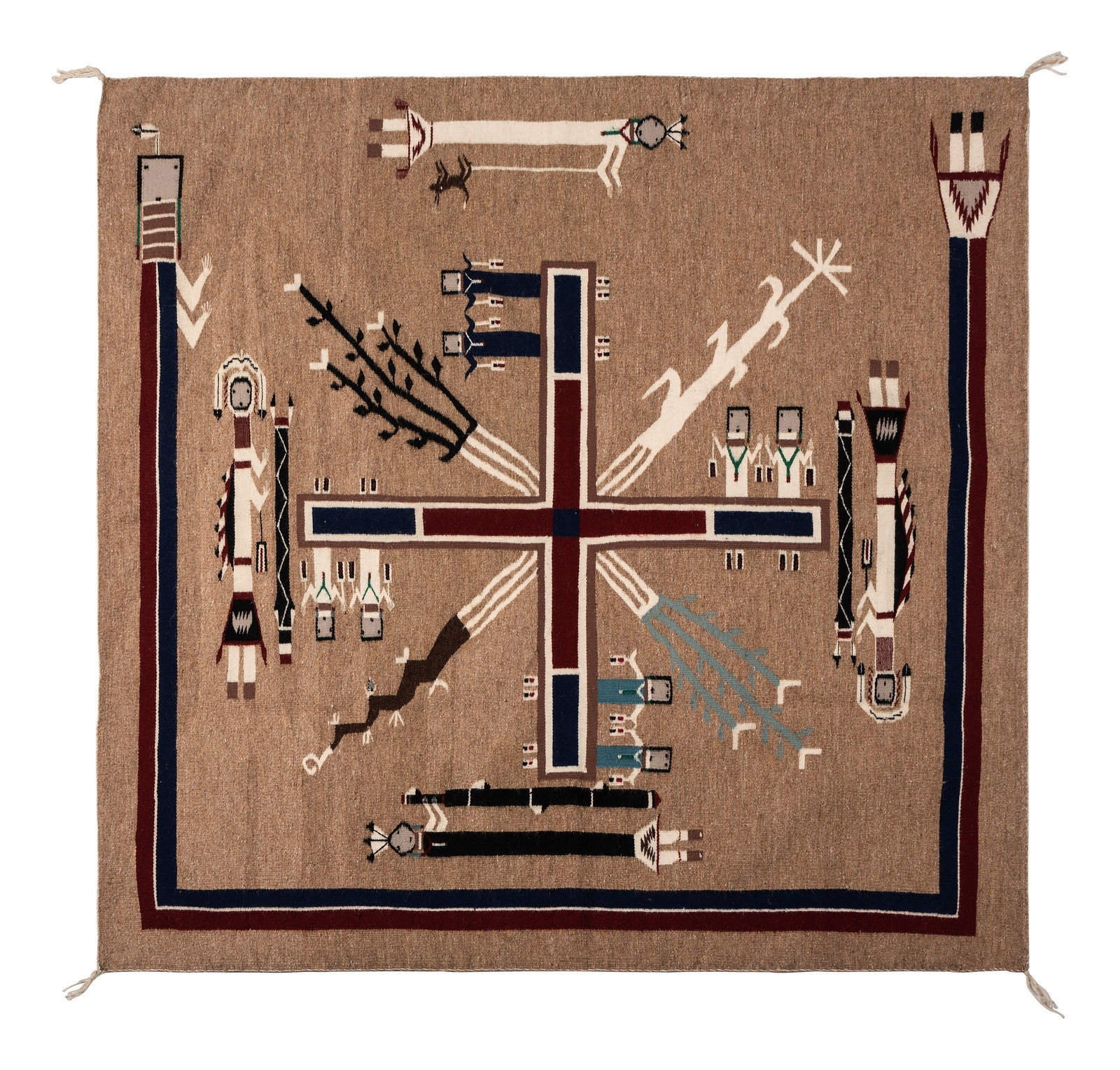 Loraine Tallman Navajo Sandpainting Weaving / Rug MutualArt