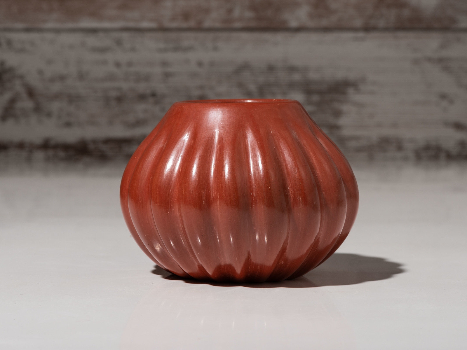 Helen Shupla | Redware Pottery Melon Jar | MutualArt