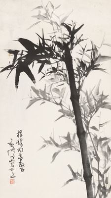 Black bamboo by Wei Qihou