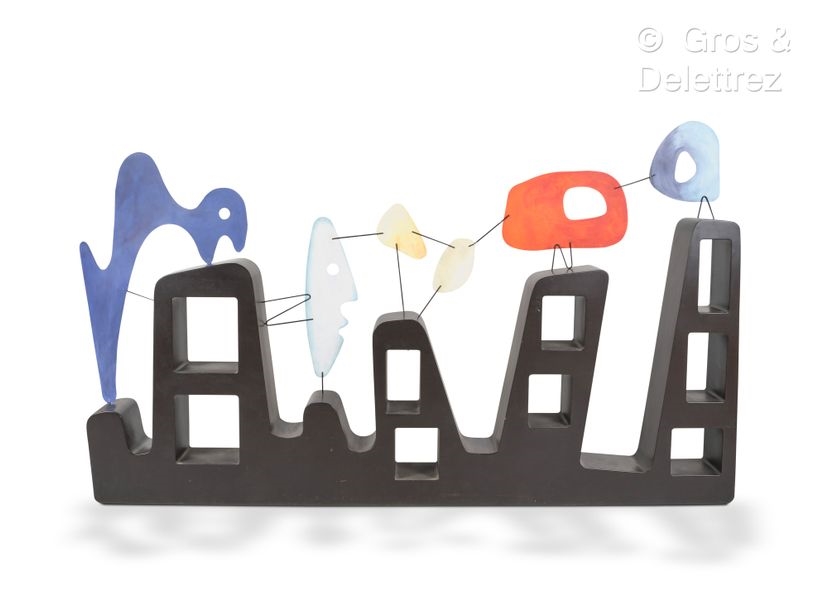 Artwork by Sergio Cappelli, Important bookcase, Made of grey plastic