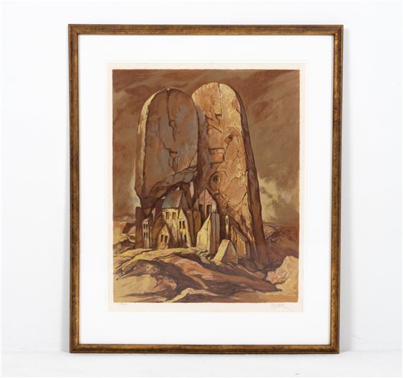 SAMUEL BAK (B. 1933) LTD. ED. SIGNED LITHOGRAPH by Samuel Bak