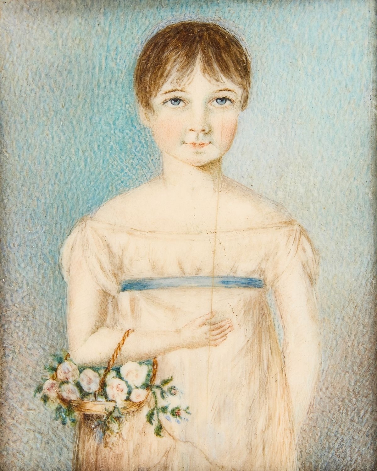 American School, 19th Century | Miniature Portrait of a Girl | MutualArt