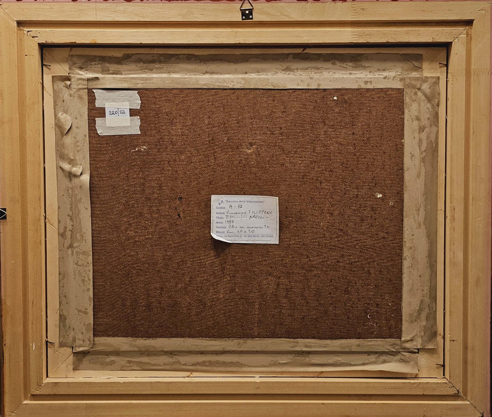 Artwork by Vincenzo Filippone, Paesaggio napoletano, Made of olio su faesite