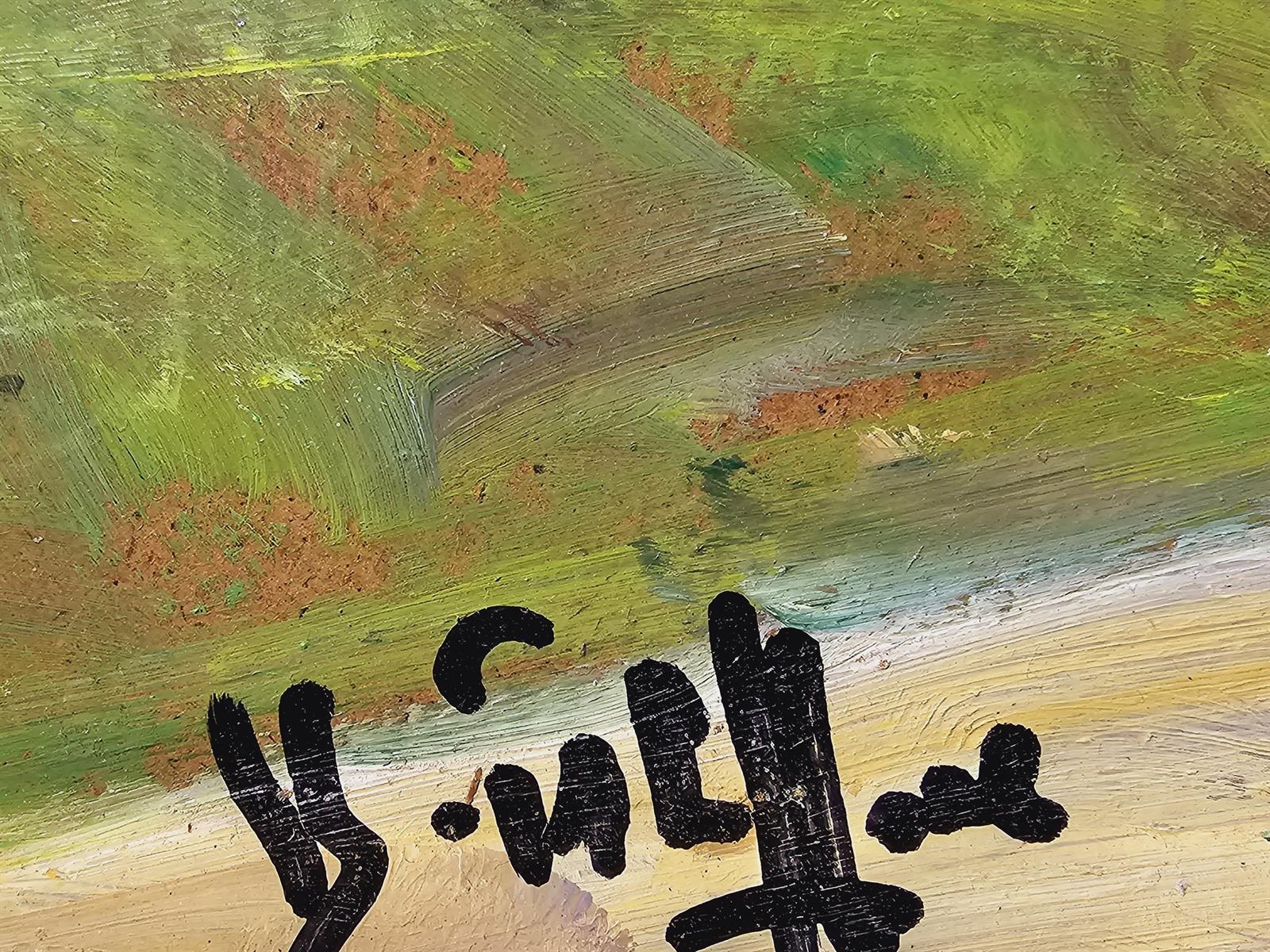 Artwork by Vincenzo Filippone, Paesaggio napoletano, Made of olio su faesite