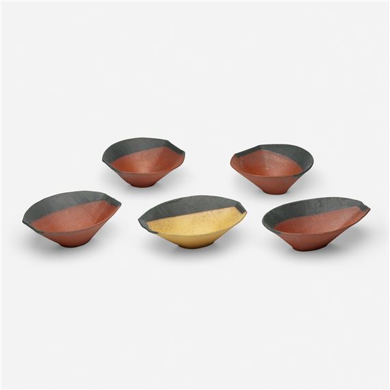 Suite of Five Geometric Bowls by Mark Pharis, circa 2000