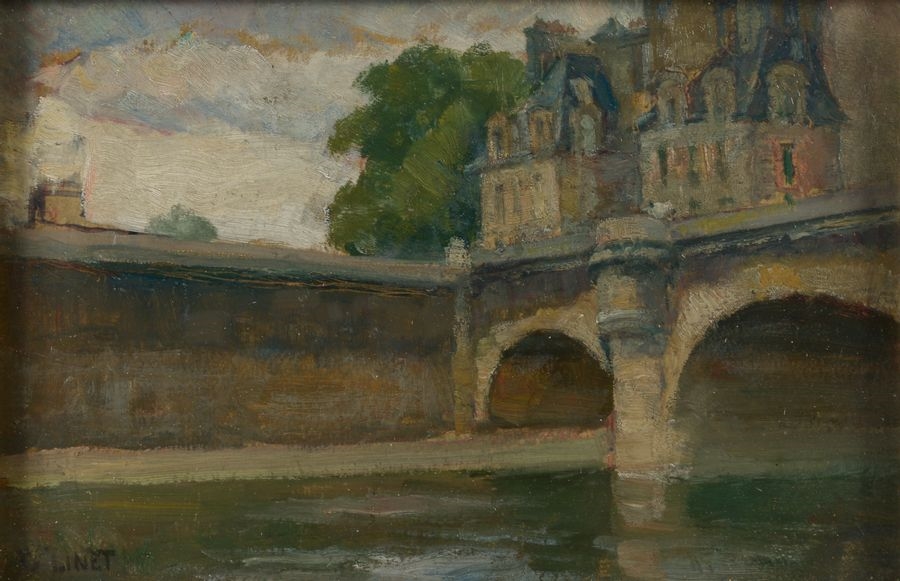 Octave Linet | View of the quays of the Seine on the front and of a ...