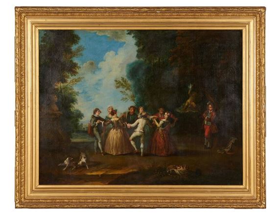 The dance by Jean-Antoine Watteau, French School, 18th Century