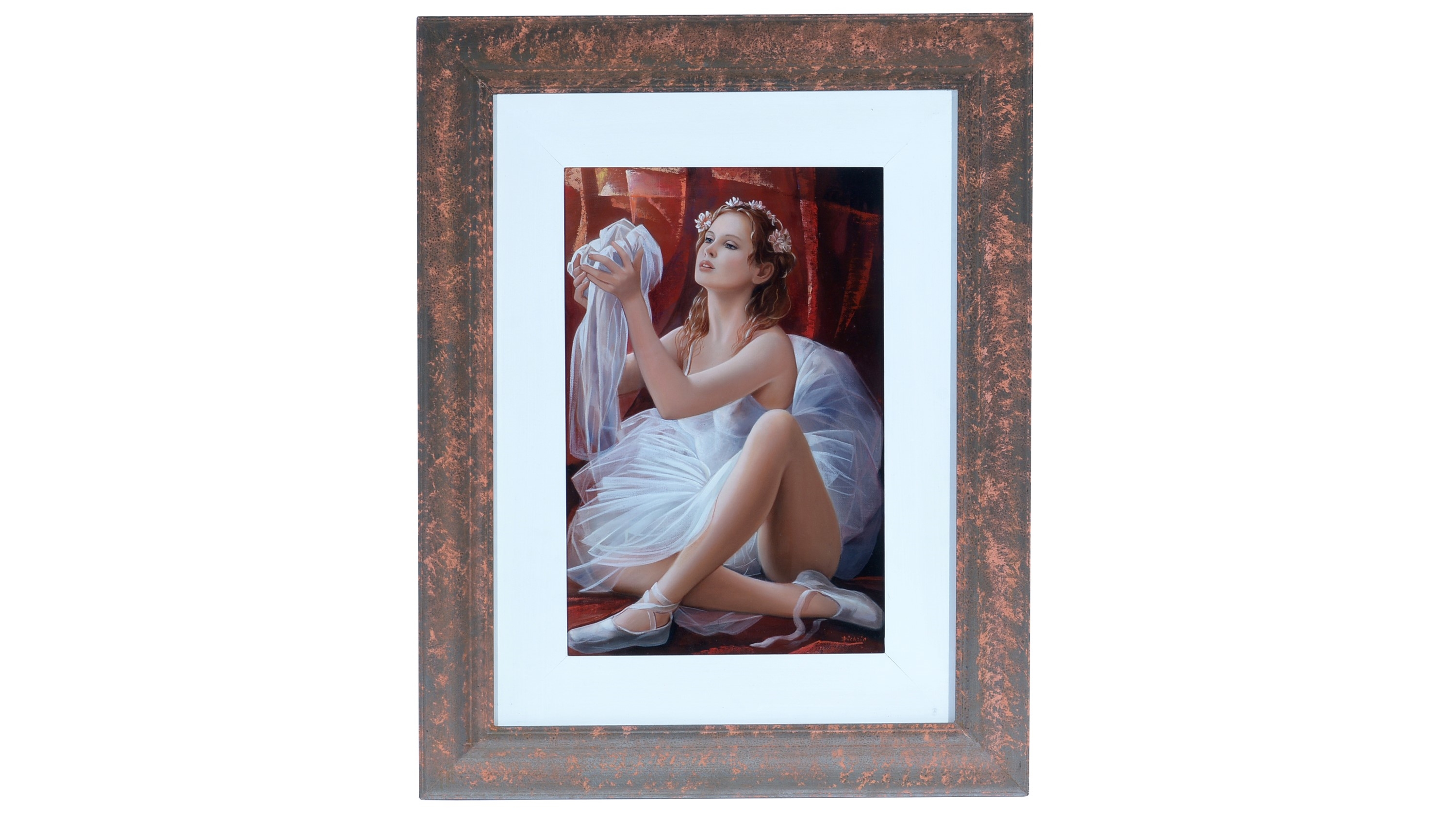 Artwork by Pasquale Picazio, The Ballet Dancer, Made of oil on board