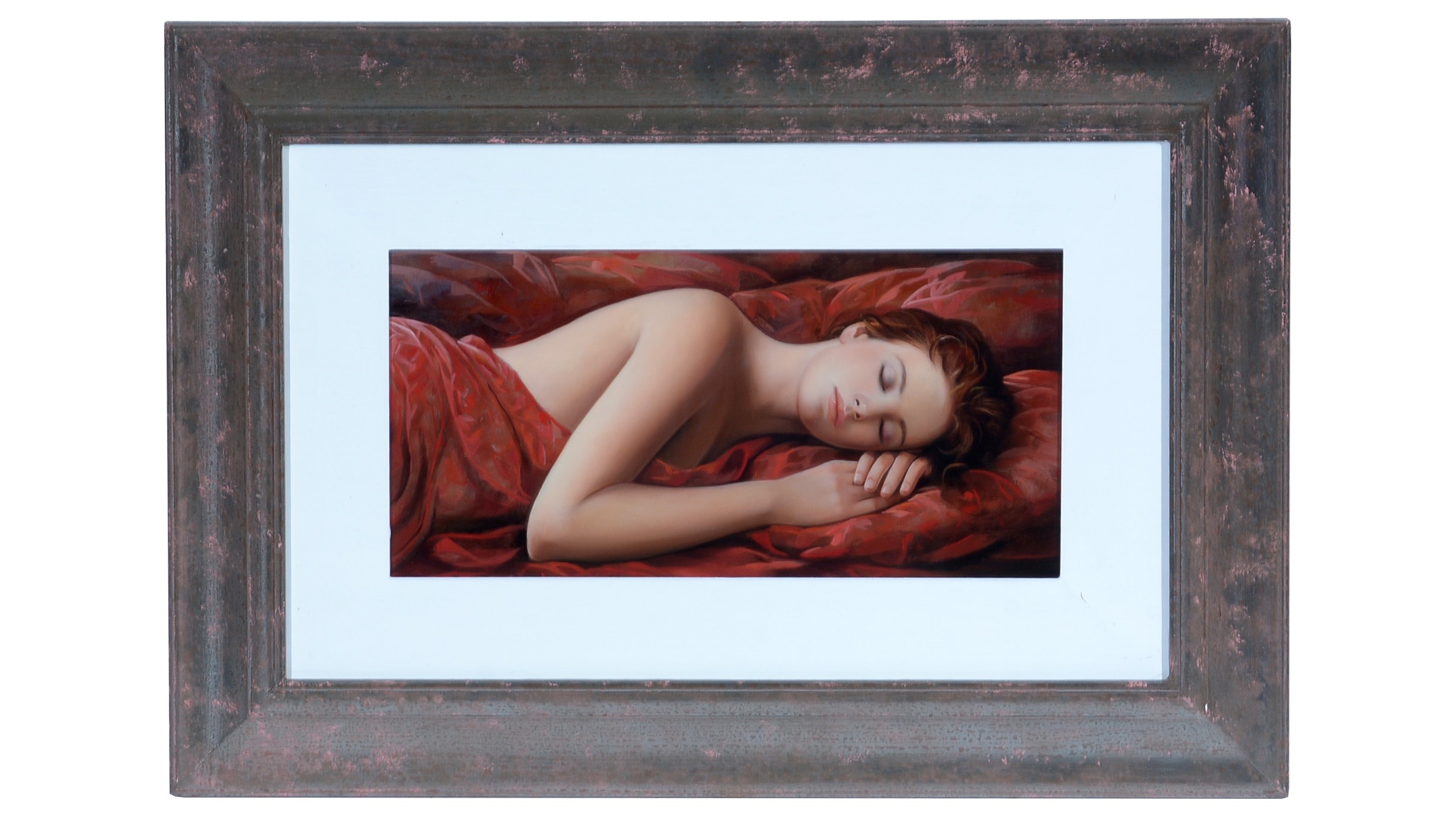 Artwork by Pasquale Picazio, Sleeping Nude, Made of oil on board