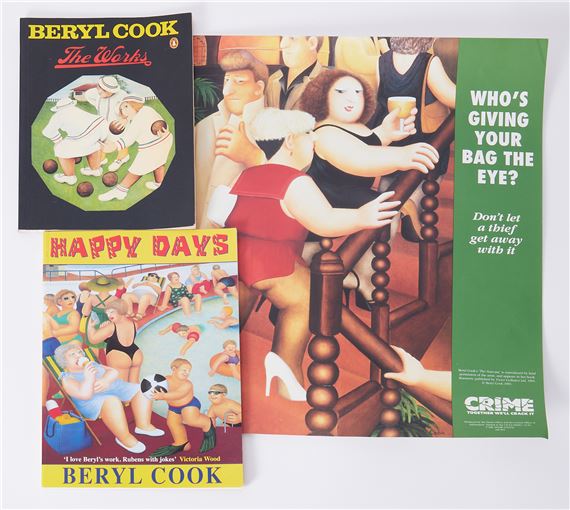 Beryl Cook | ‘Who’s Giving Your Bag The Eye’; 'The Works'; 'Happy Days ...