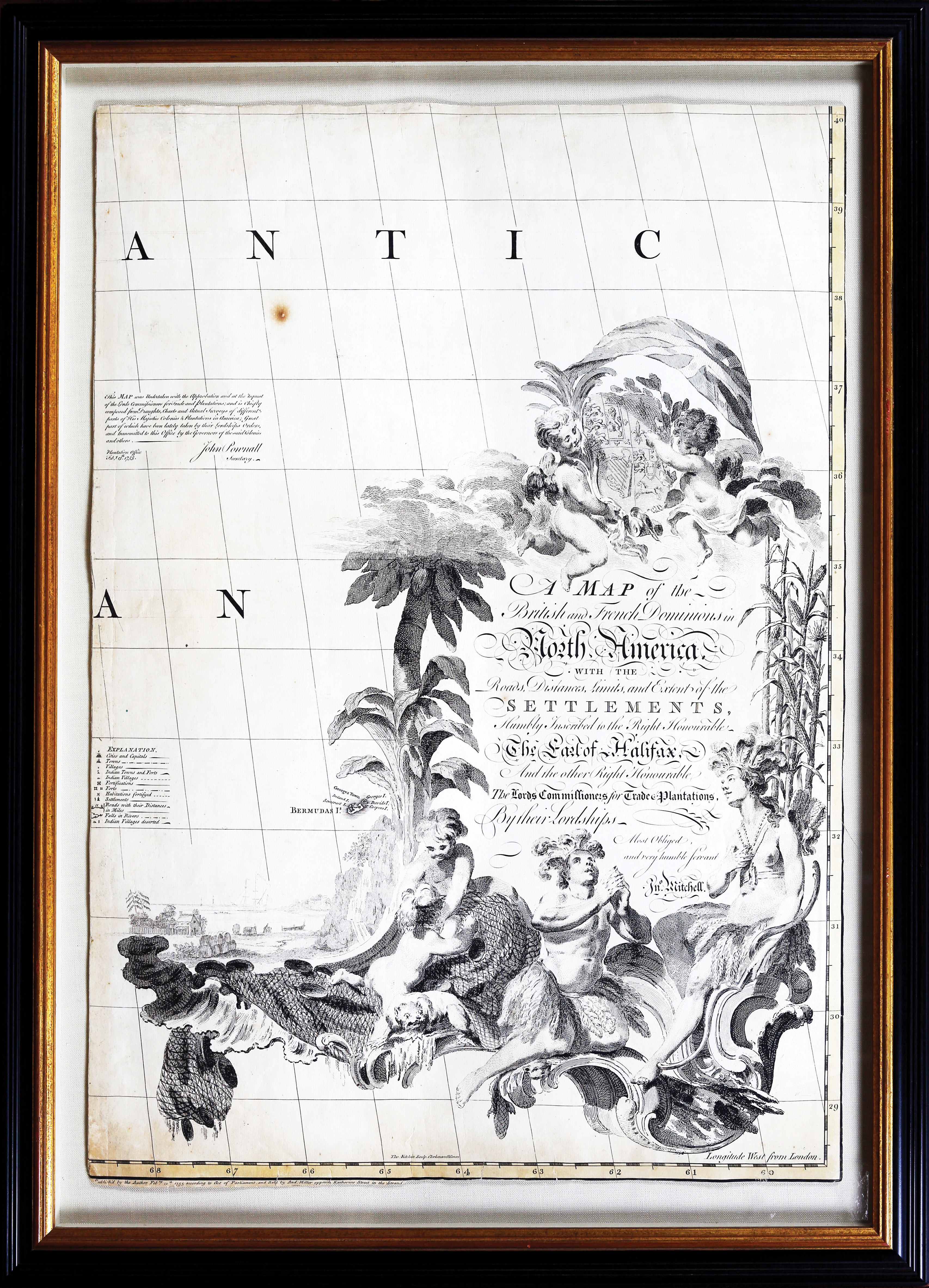 John Mitchell | Mitchell Map of the British and French Dominions of ...
