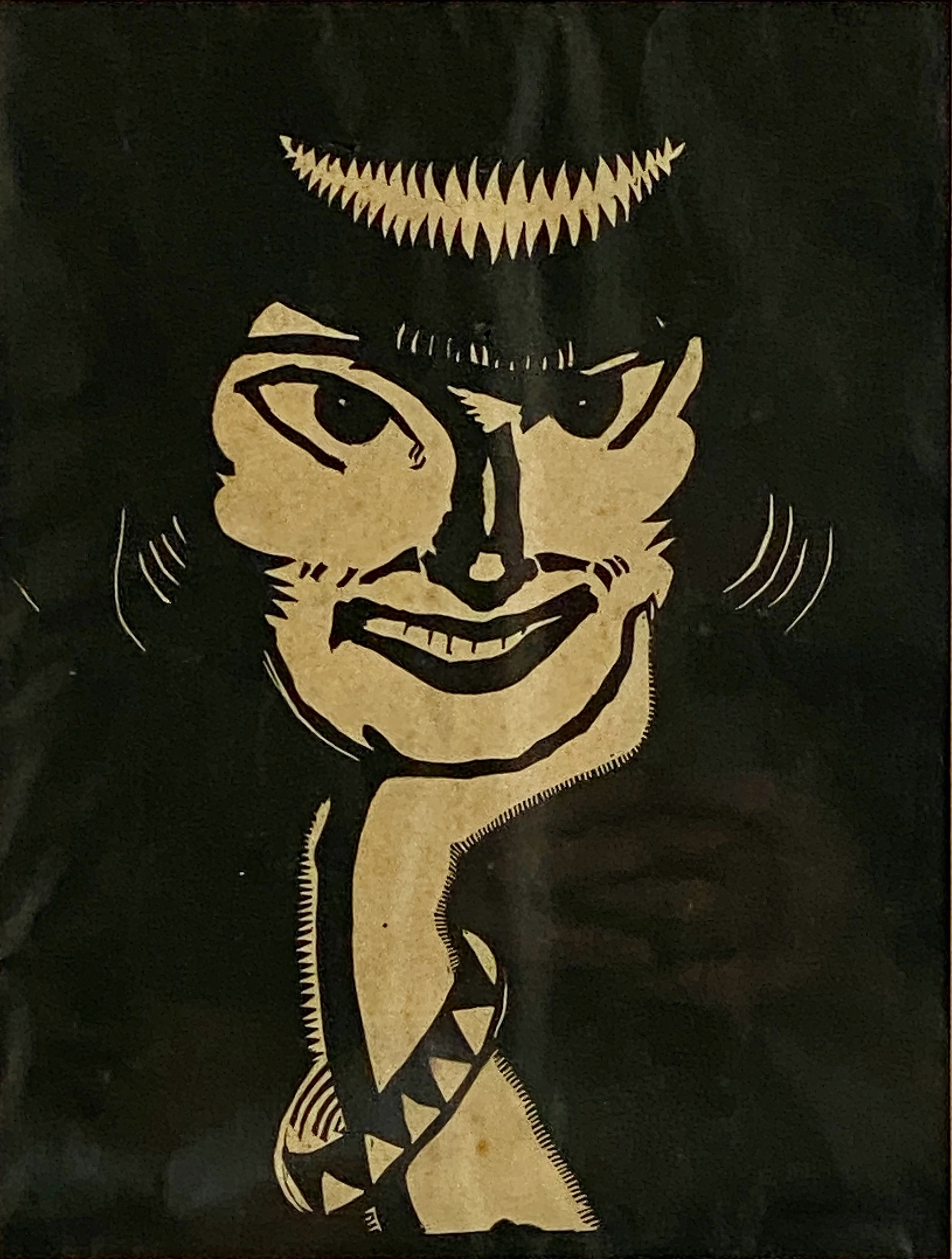 Artwork by Benjamin Miller, The Harlot, Made of Woodcut on paper