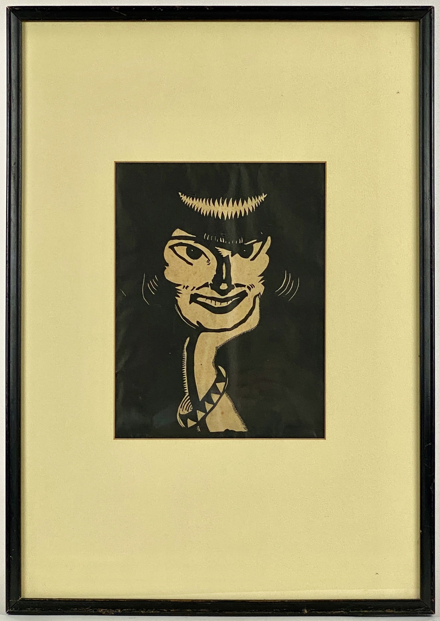 Artwork by Benjamin Miller, The Harlot, Made of Woodcut on paper