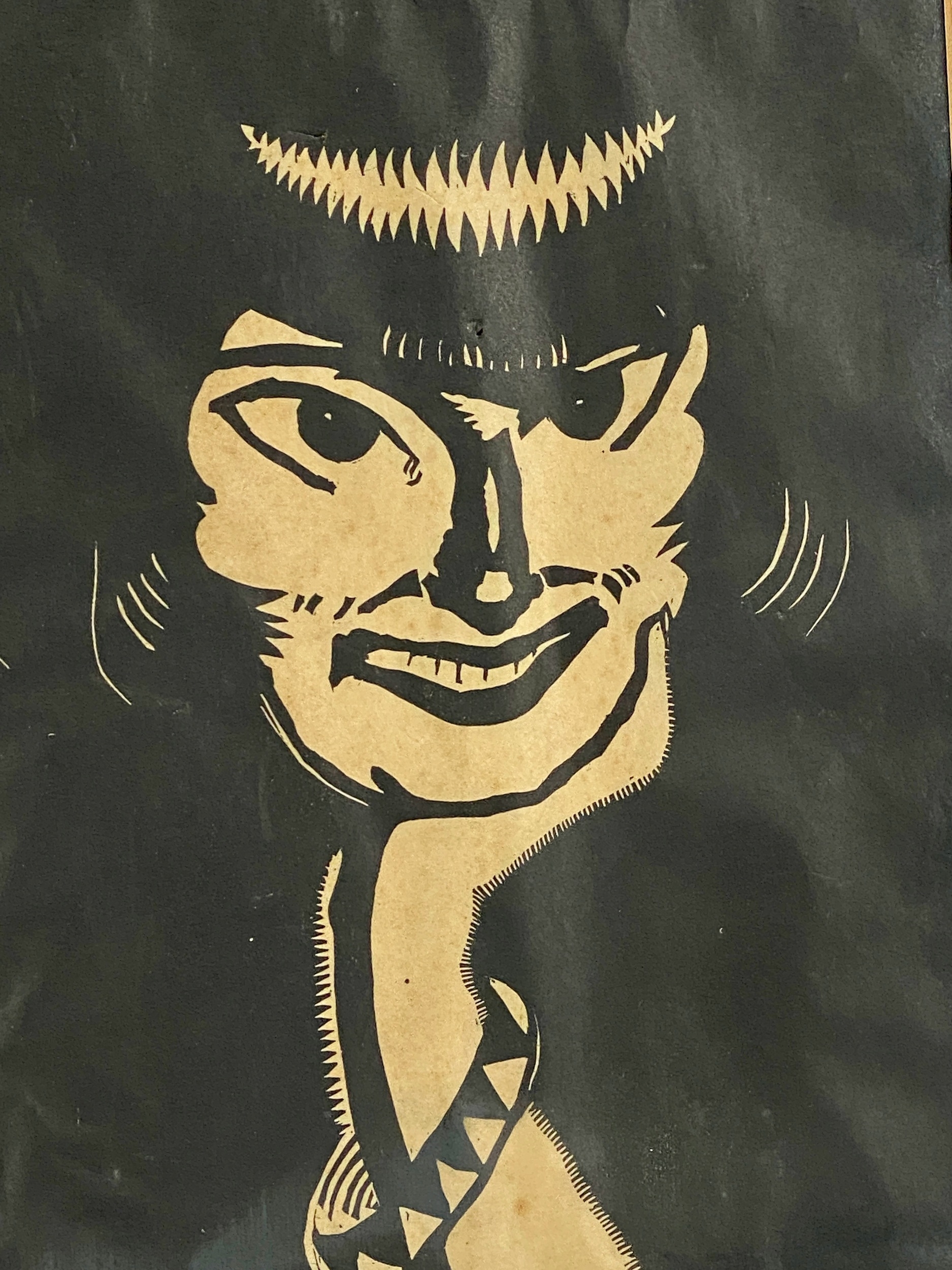 Artwork by Benjamin Miller, The Harlot, Made of Woodcut on paper