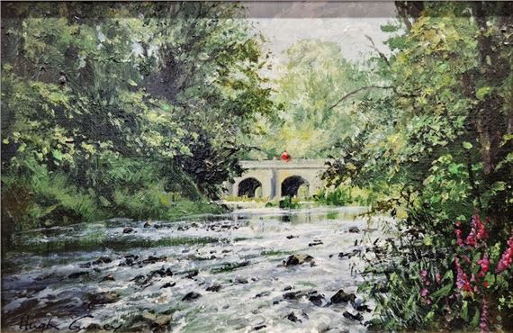 “The Bridge at Sheepwash Commons 2004” by Hugh Gurney