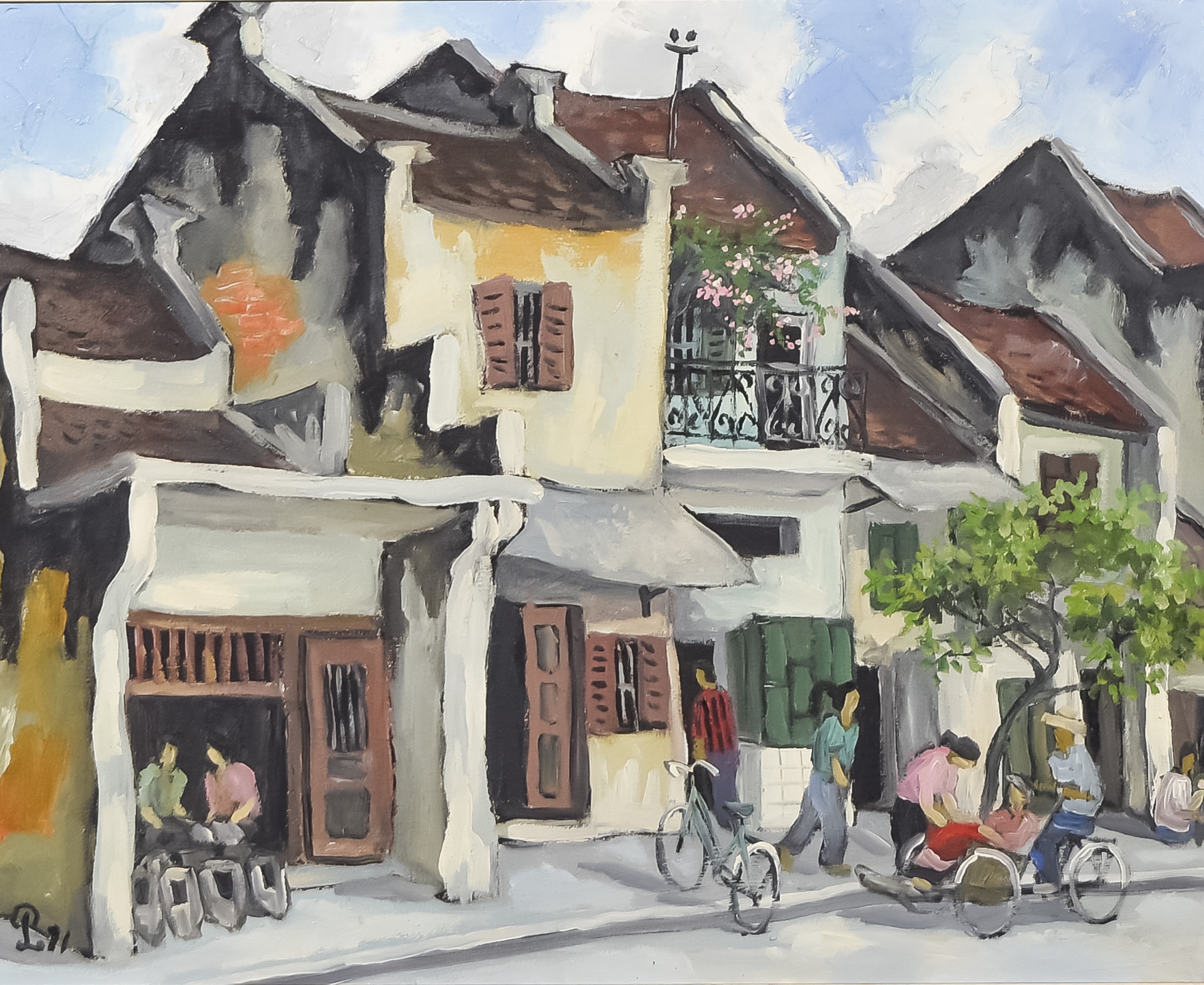 Pham Luan | Pho Hang Bac Sondau - street scene | MutualArt