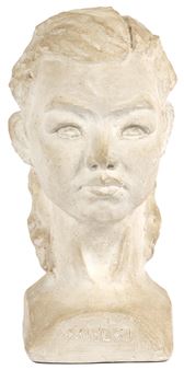 "Miyuki" - plaster bust - Sadayuki Thomas Uno