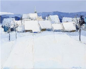 Village en hiver - Joseph A. Muslin
