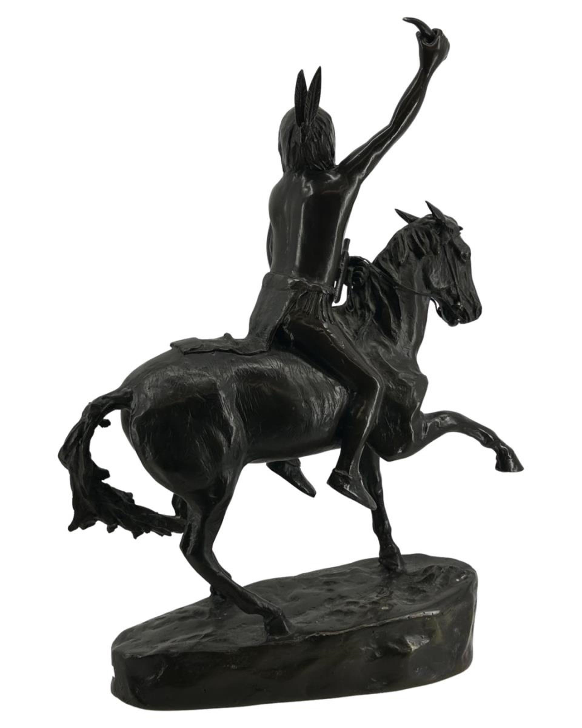 Frederic Remington Large Signed Remington Bronze Sculpture MutualArt