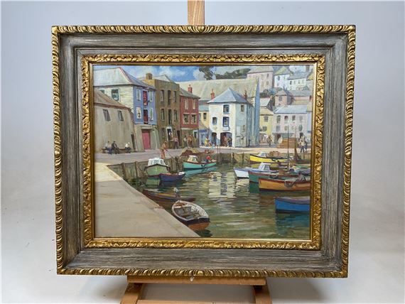 Mevagissey Harbour' by Cyril Lavenstein