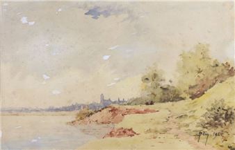 Vue sur Nevers. - Aimé Blin