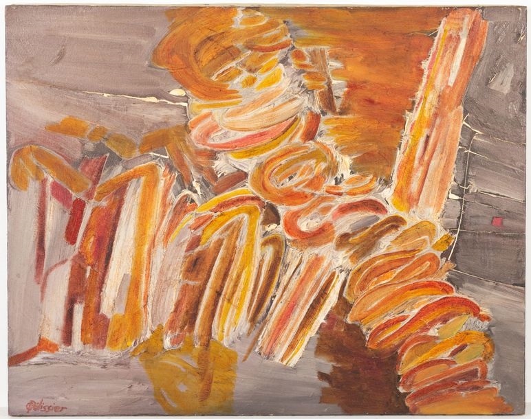 Artwork by Gilbert Pélissier, Vent du sud soufflant sur une plage du nord., Made of Oil on canvas