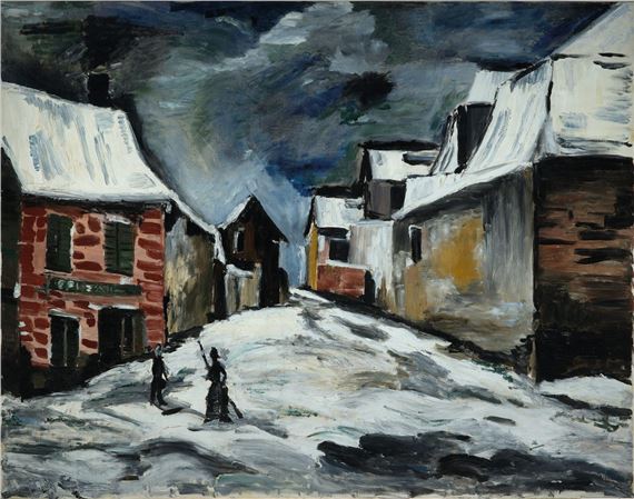 Village in snow