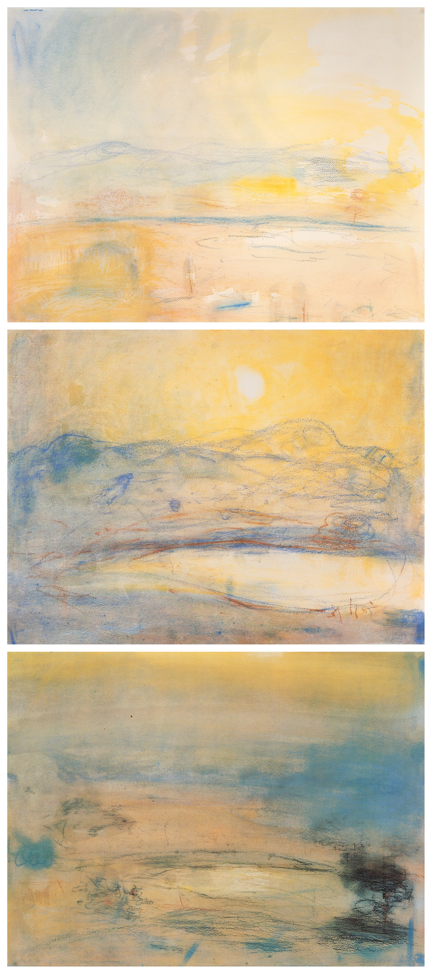 Artwork by Lloyd Rees, Morning Light at Karinya; The Duck Pond, Duramana; From the Window, Karinya (1984), Made of offset lithographs